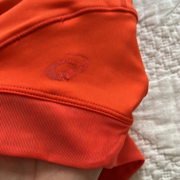 ASICS Strech Running Mesh Details Shorts Bright Orange - Red Sz S - Picture 4 of 13